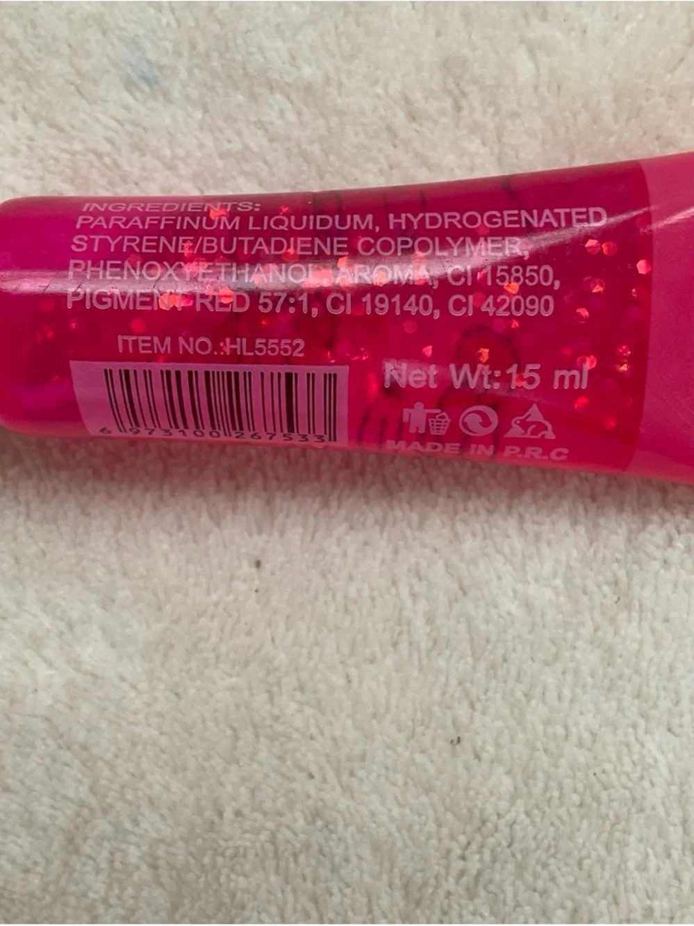 Pink Hello Kitty Lip Oil - Hydrating Pink Lip Gloss with Charm